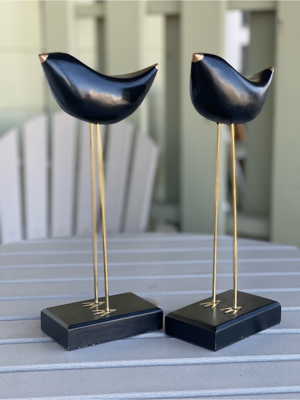 2 Piece Bird Figurine Set
